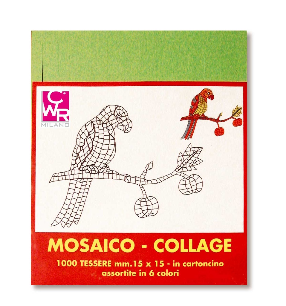 MOSAICO IN CARTONC. - BUSTA 1000 TESSERE - COL. ASS. (min.ord.6 o multipli)