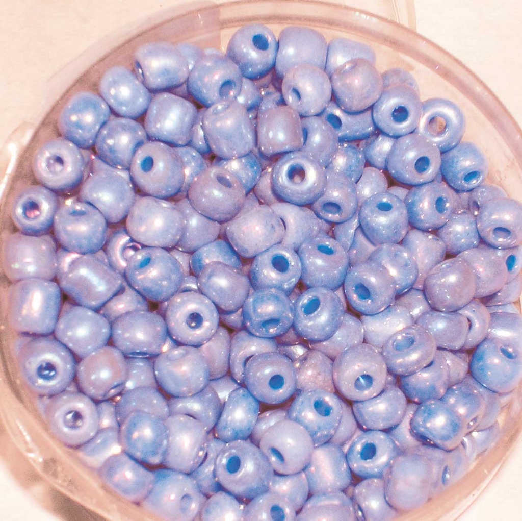 PERLE VETRO 6/0 - SCATOLINA GR.30 - BLU VIOLA CANGIANTE (min.ord.6 o multipli)
