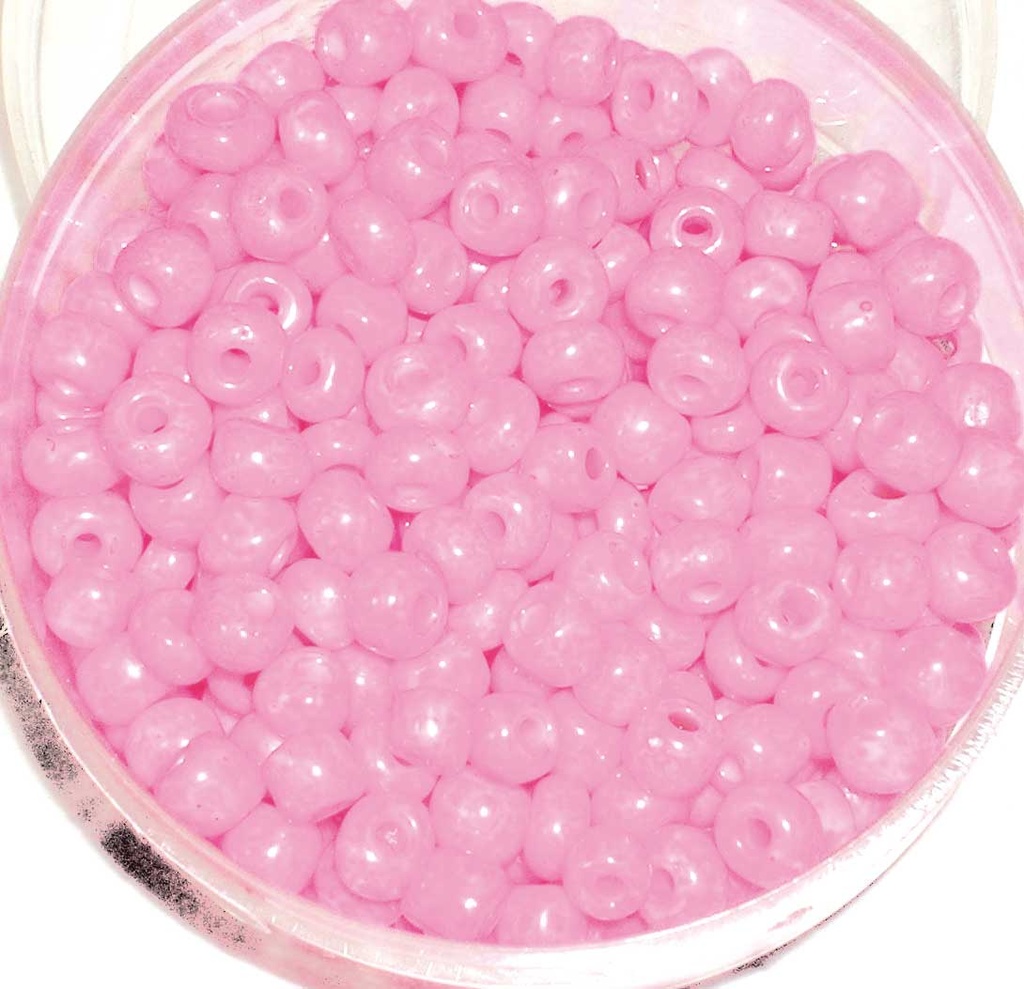 PERLE VETRO 6/0 - SCATOLINA GR.30 - ROSA FUXIA (min.ord.6 o multipli)