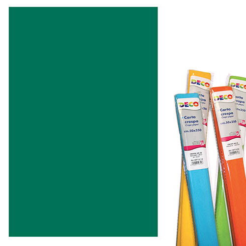 CARTA CRESPA GR.180 - ROTOLO CM.50X250 - VERDE MUSCHIO (min.ord.5 o multipli)