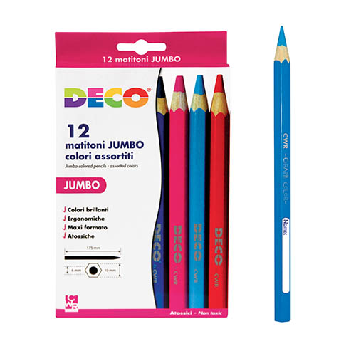 MATITONI MAXI - SCATOLA 12 PZ. - COL. ASS. (min.ord.10 o multipli)