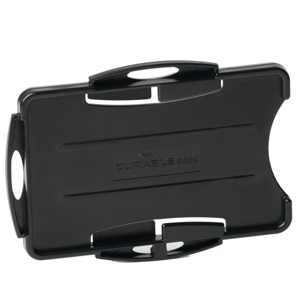 10 portabadge Eco per 2 tessere 57x87mm nero Durable