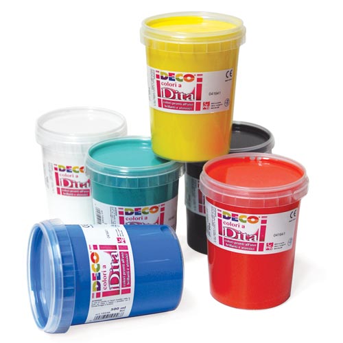 COLORI A DITA - FLACONI ML.500 - SET 6 PZ. ASS.