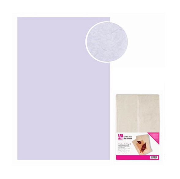 10 FOGLI CARTA RISO GR.25 CM.70X100 - VIOLETTO