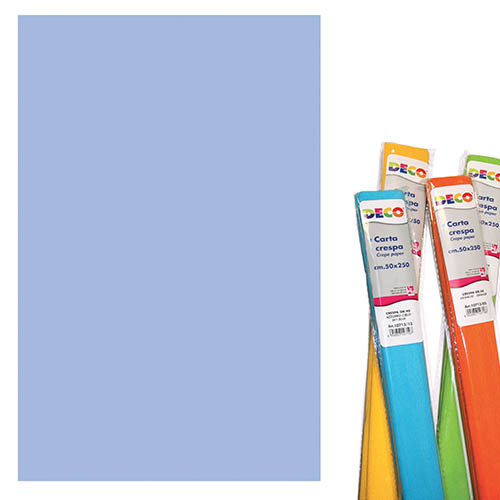 CARTA CRESPA GR.40 - CM.50X250 - AZZURRO CIELO (min.ord.10 o multipli)