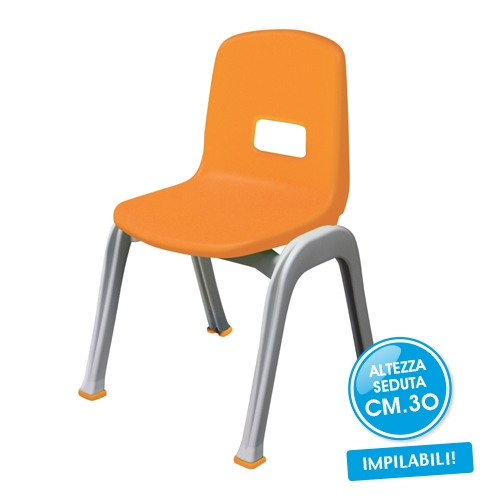 SEDIA H.CM.30 - ARANCIO (min.ord.4 o multipli)