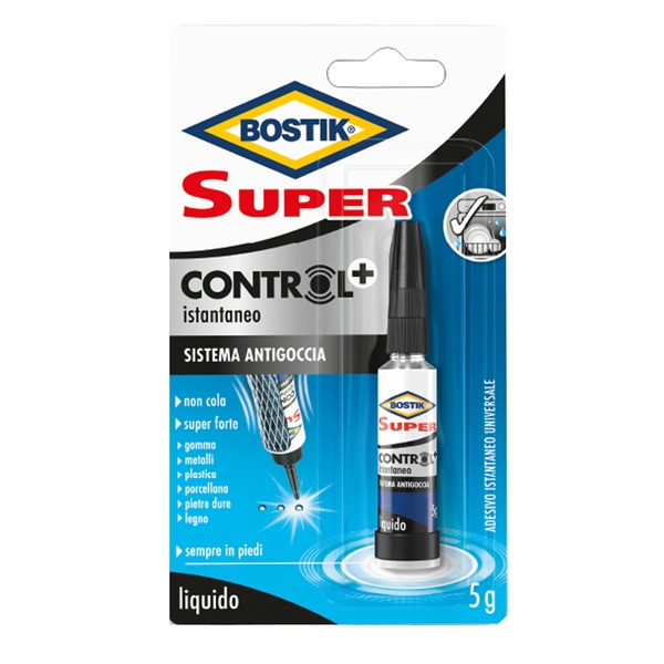 Colla istantanea universale Bostik Super Control 5g c/sistema antigoccia