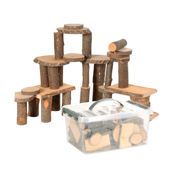 BLOCCHI NATURALI A TRONCO COSTRUZIONI SET PZ. 790 CIRCA