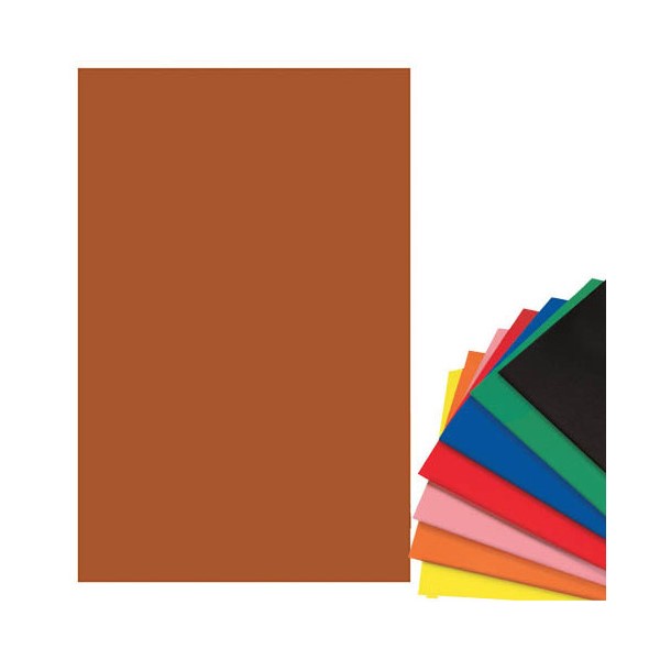 10 FOGLI CARTA VELLUTATA CM. 50x70 - MARRONE