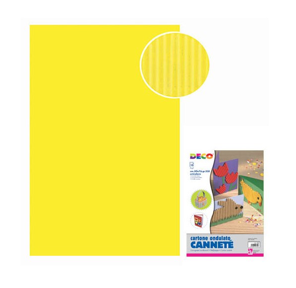 CANNETE' - BUSTA 10 FOGLI CM.50X70 - GIALLO TENUE
