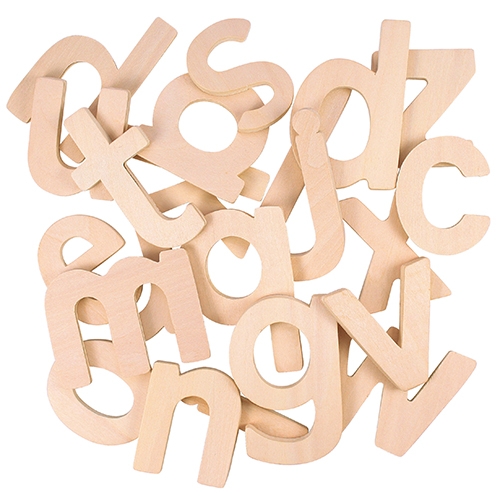 LETTERE MINUSCOLE IN LEGNO - SET PZ. 26