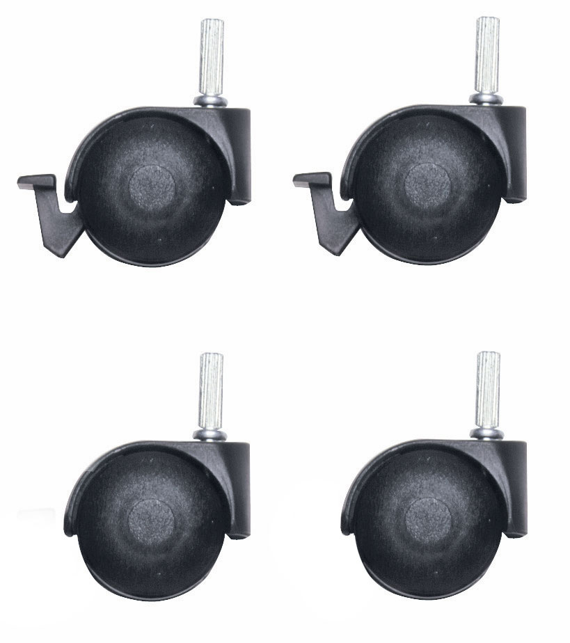 RUOTE CON FRENO PER BRANDINA - T108 - SET 4 PZ.