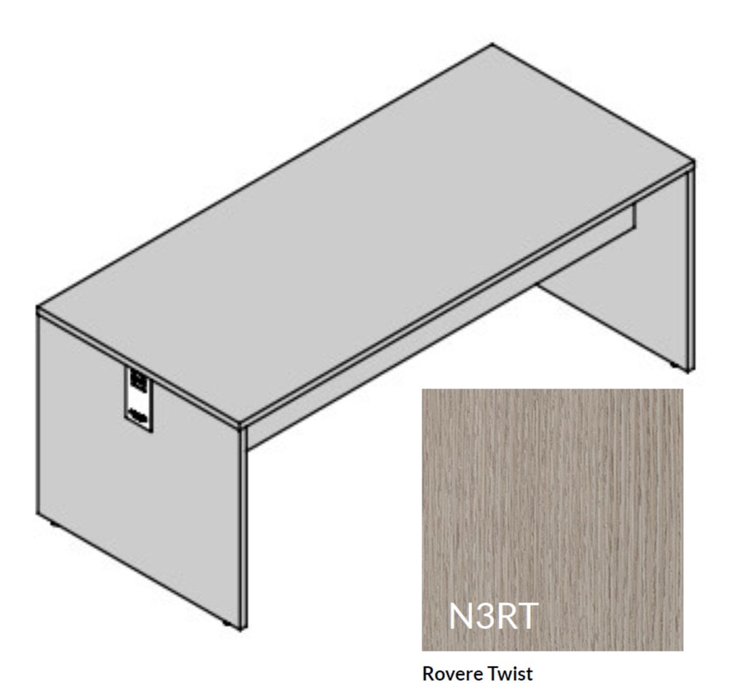 SCRIVANIA F PANNELLO L160 P80 H75 F FY1S104 ROVERE TWIST
