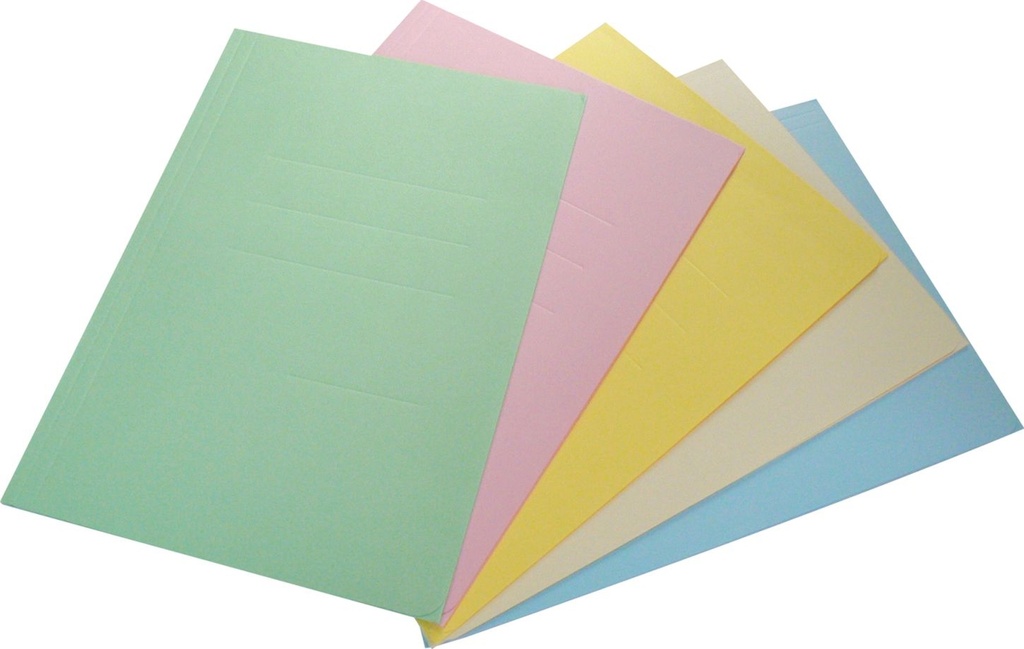 Cartellina 3 Lembi in carta SCHEDOGRAFICA senza stampa Conf.10 pz. (2x5 colori assortiti)