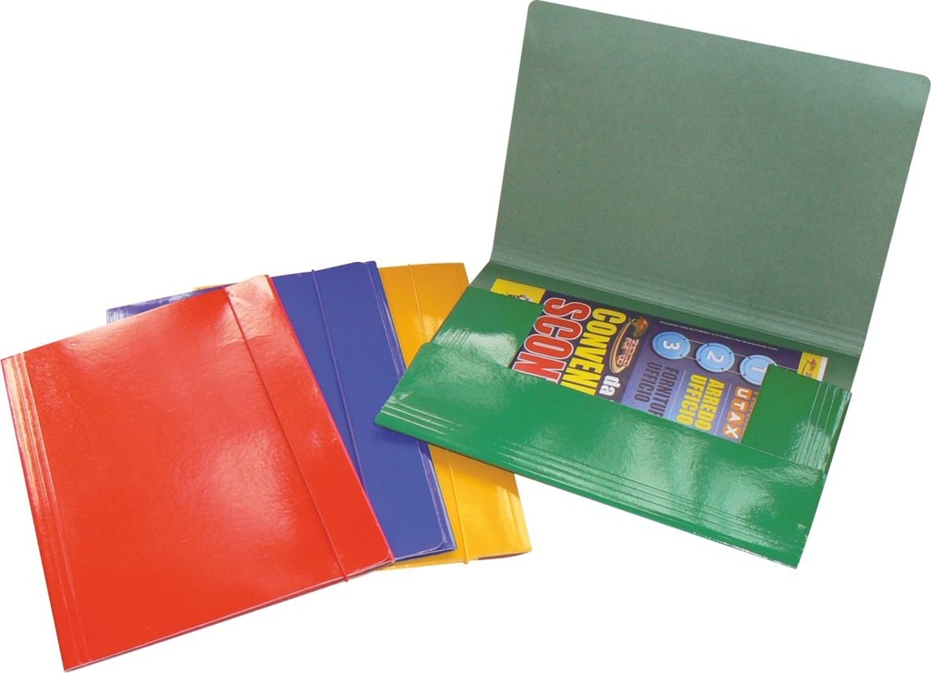 Cartellina con ELASTICO PRESPAN 25x32 VERDE SWING