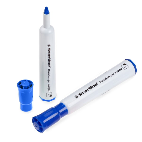 Pennarello per lavagna punta tonda 2mm blu Starline