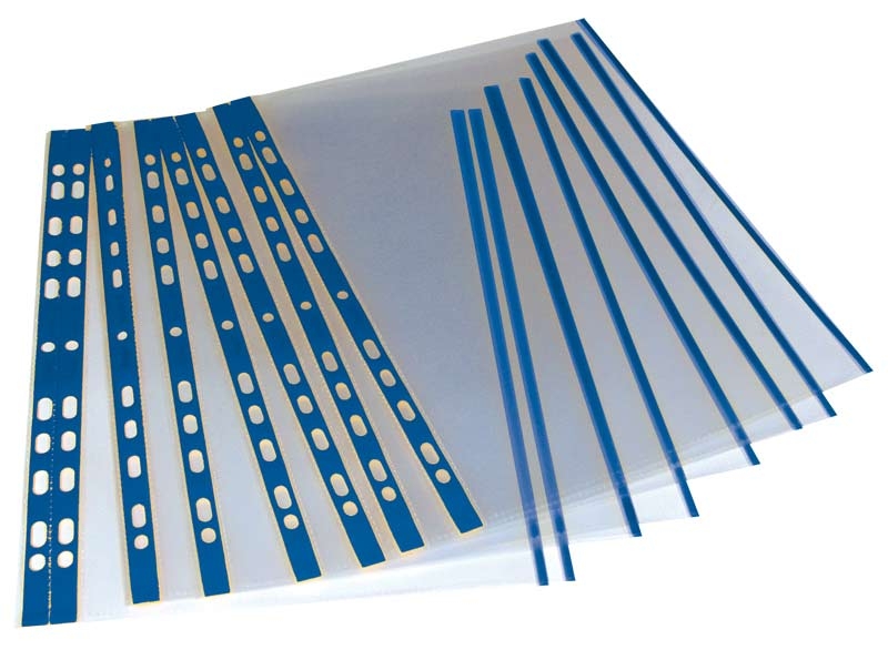 Buste a Foratura Universale A4 9/100 Banda Laterale BLU Pz.10