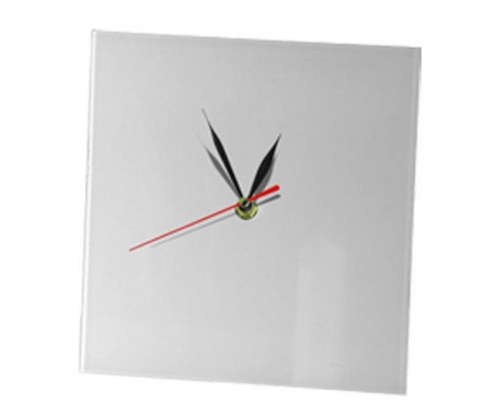 SUB OROLOGIO in VETRO LISCIO + Meccanismo QUADRATO mm. 200x200x4