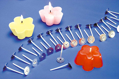 STOPPINI CON BASE METALLO PER CANDELE CM. 10 - CONF. 24 PZ.