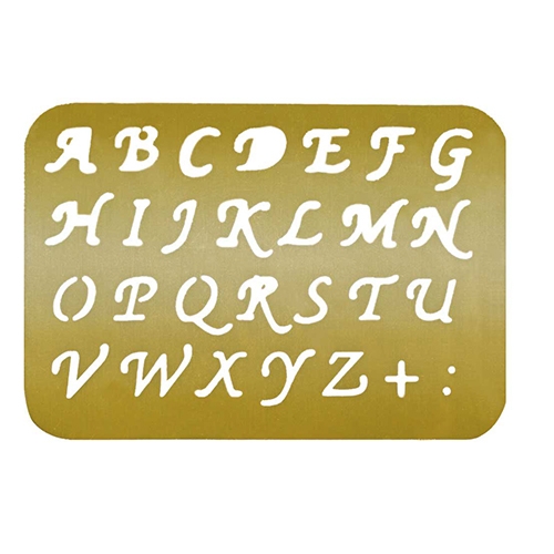 MASCHERA METALLO EMBOSSING - LETTERE MAIUSC