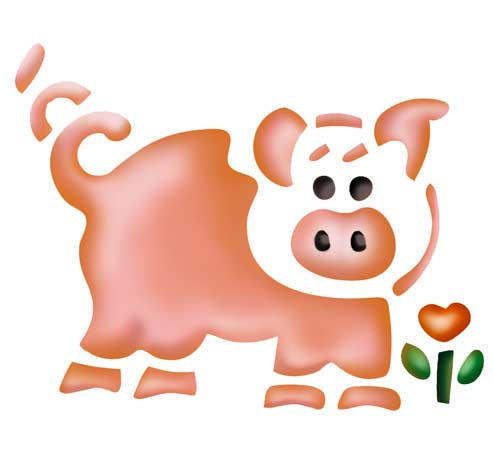 STENCIL EVA CM.14,5X15,5 - MAIALE (min.ord.5 o multipli)