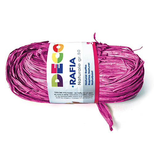 RAFIA NATURALE - PACCHETTO GR.50 - ROSA FUXIA (min.ord.6 o multipli)