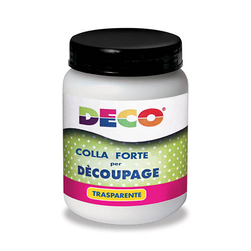 COLLA FORTE PER DECOUPAGE - BARATTOLO ML.250 (min.ord.3 o multipli)
