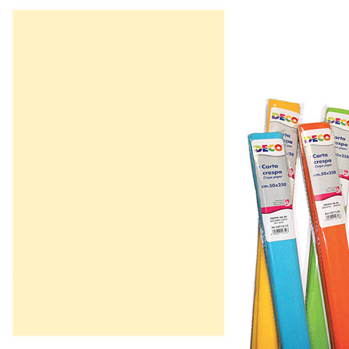 CARTA CRESPA GR.40 - ROTOLO CM.50X250 - GIALLO PALLIDO (min.ord.10 o multipli)