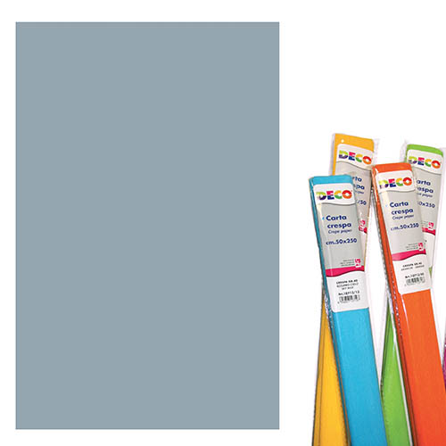 CARTA CRESPA - ROTOLO CM.50X250 - ARGENTO (min.ord.10 o multipli)