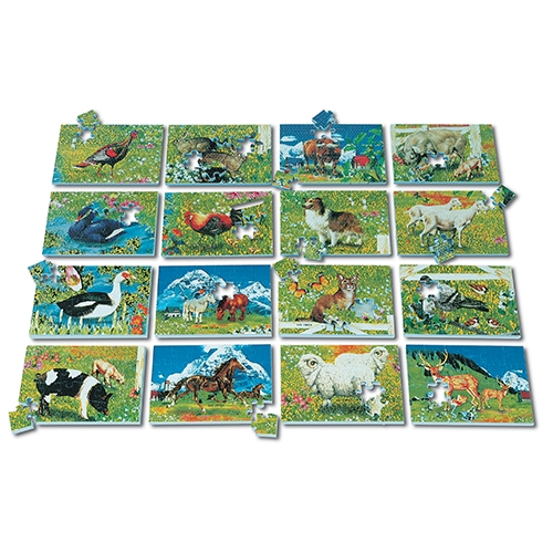 PUZZLE EVA - SET 16 PEZZI - ANIMALI ASSORTITI