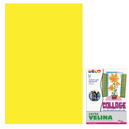 VELINA CM.50X76 - BUSTA 24 FG. - GIALLO