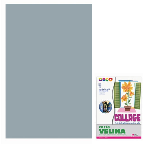 VELINA CM.50X76 - BUSTA 24 FG. - ARGENTO
