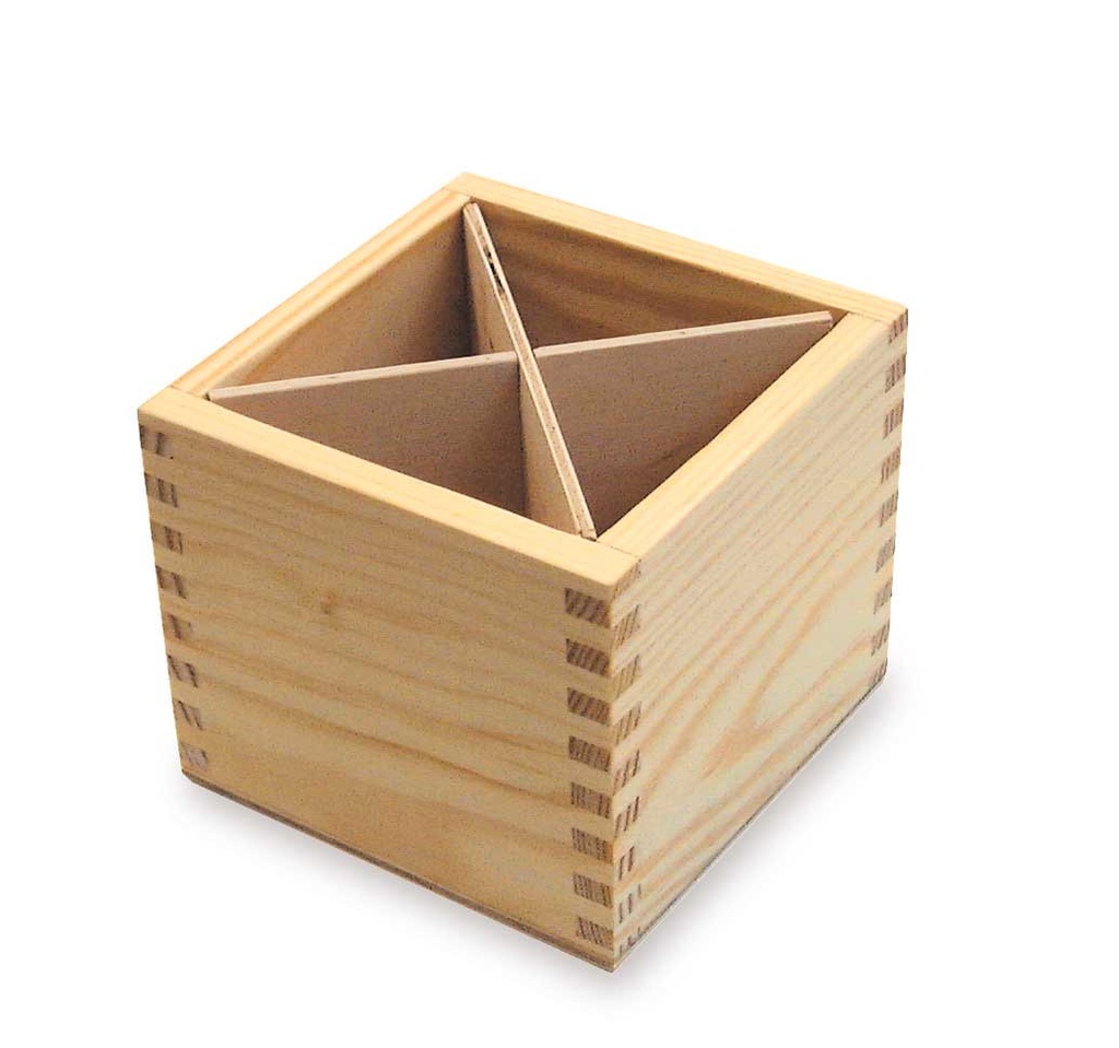 PORTAMATITE LEGNO CM.10X10X8,5H (min.ord.3 o multipli)