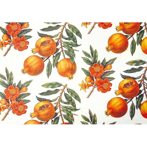 CARTA DECOUPAGE CM. 50X70 - BUSTA 10 FG. - MELOGRANO