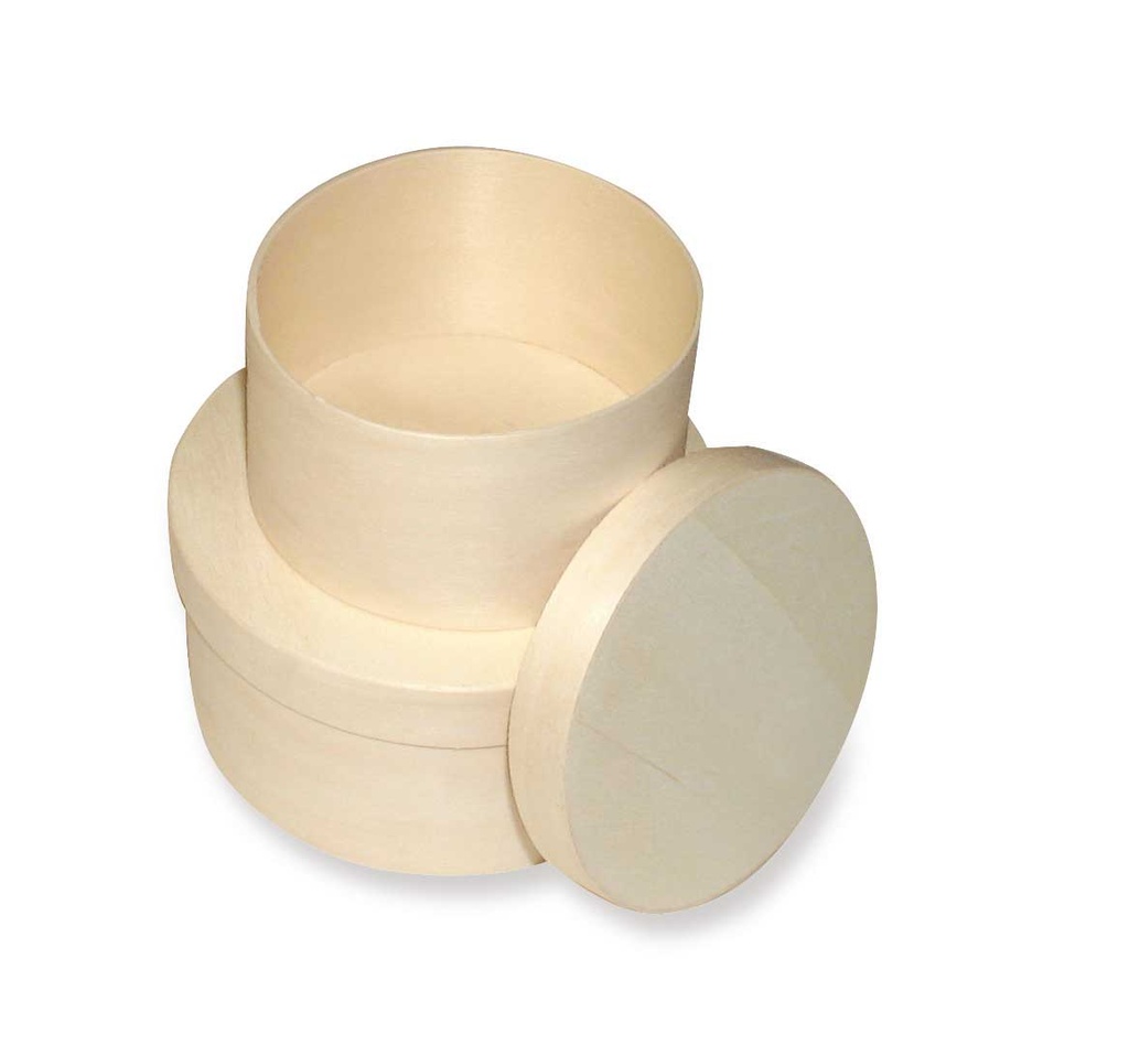 SCATOLE LEGNO TONDE - SET 2 PZ.