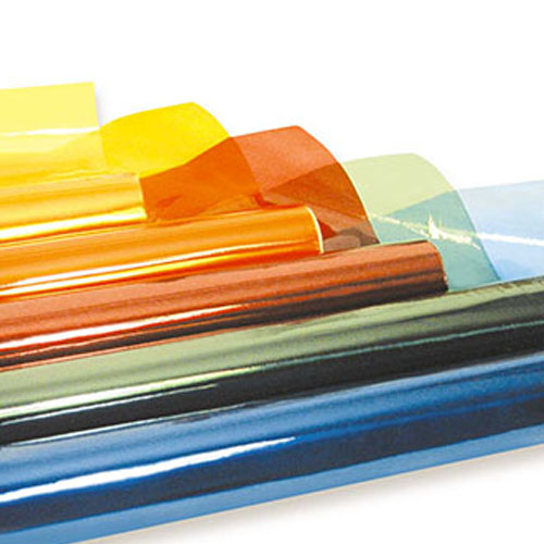 CELLOPHANE COLORATO CM.70X500 - CONF. 5 ROTOLI - COL. ASS.