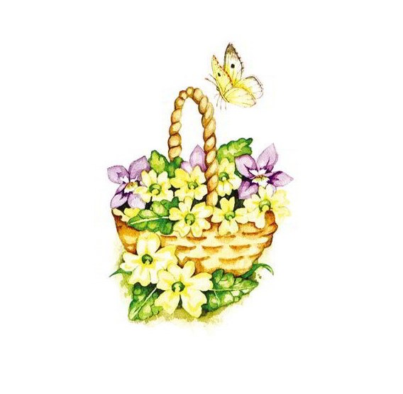 CARTA DECOUPAGE 3D - BUSTA 1 FG. - CESTO FIORI