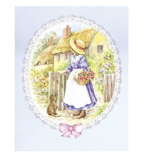CARTA DECOUPAGE 3D - BUSTA 1 FG. - BIMBA + GATTO