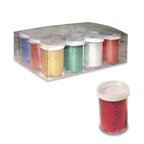 GLITTER - FLACONE ML.25 - ROSSO (min.ord.12 o multipli)