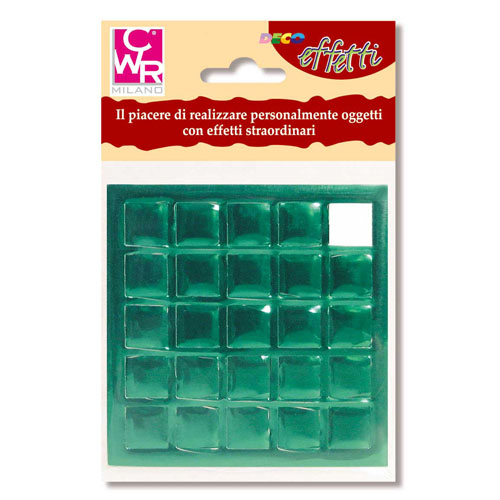CROMOMOSAICO BUSTA 25 TESSERE 15X15 - TURCHESE (min.ord.6 o multipli)