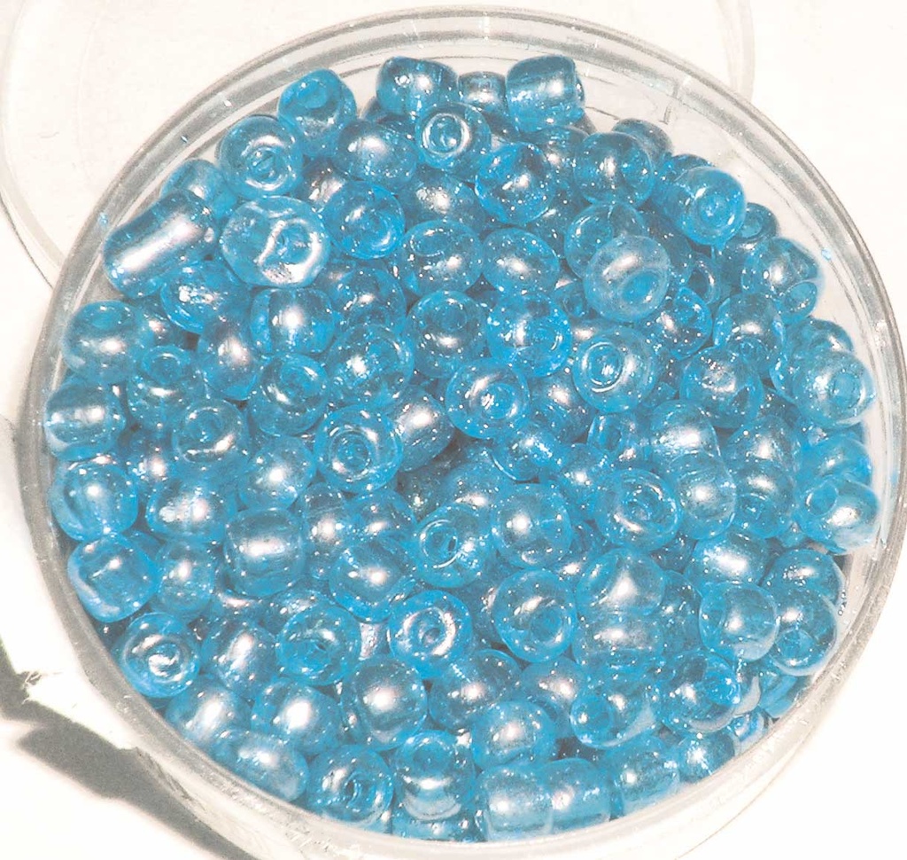 PERLE VETRO 6/0 - SCATOLINA GR.30 - TURCHESE (min.ord.6 o multipli)