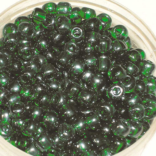 PERLE VETRO 6/0 - SCATOLINA GR.30 - SMERALDO (min.ord.6 o multipli)