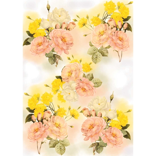 CARTA DECOUPAGE A3 - CONF. 2 FG. - FIORI D'AUTORE D