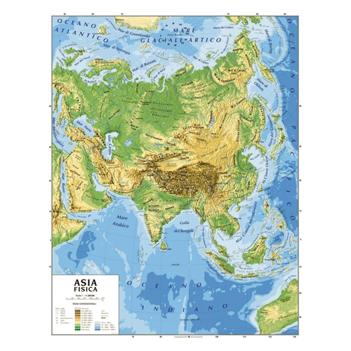 CARTA GEOGRAFICA CM.100X140 - ASIA