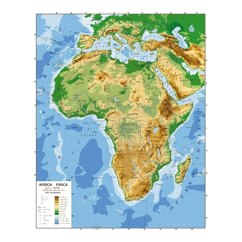 CARTA GEOGRAFICA CM.100X140 - AFRICA