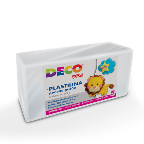 PLASTILINA - PANETTO GR.500  - BIANCO (min.ord.12 o multipli)
