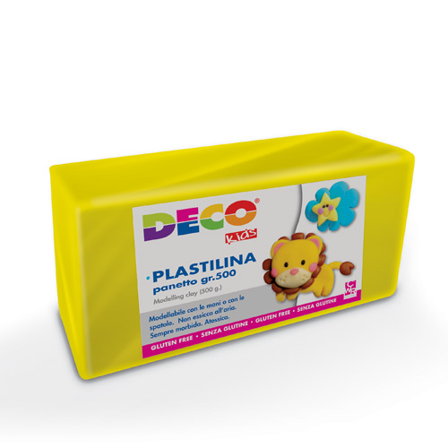 PLASTILINA - PANETTO GR.500  - GIALLO (min.ord.12 o multipli)