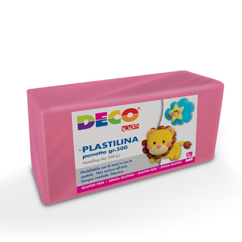 PLASTILINA - PANETTO GR.500  - ROSA (min.ord.12 o multipli)