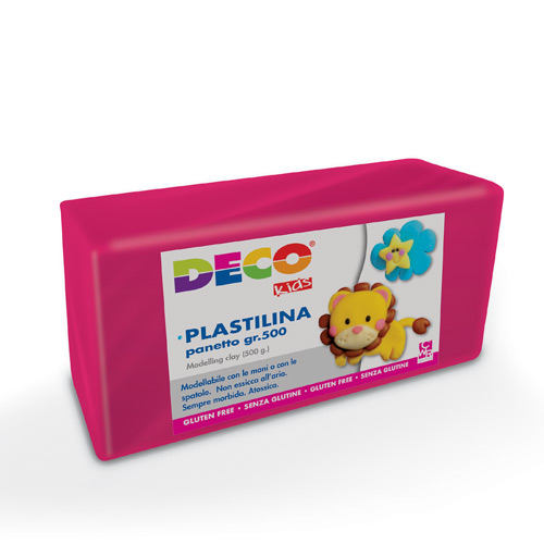 PLASTILINA - PANETTO GR.500  - FUXIA (min.ord.12 o multipli)