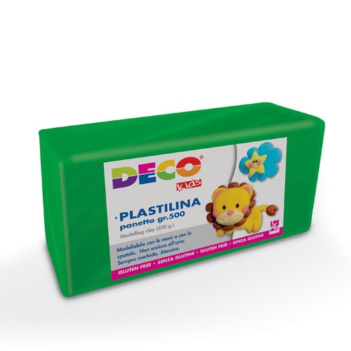 PLASTILINA - PANETTO GR.500  - VERDE (min.ord.12 o multipli)